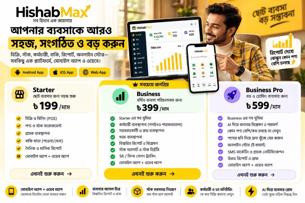 বাংলাদেশের আধুনিক POS সফটওয়্যার: তুলনা, ফিচার ও দাম (২০২৬)